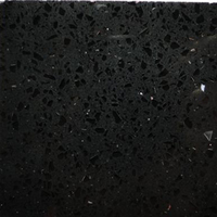 cubierta de muebles de cocina y vanitorios cuarzo negro galaxy